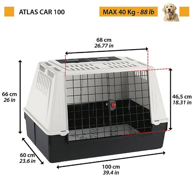 Ferplast Atlas Car 100 Köpek Taşıma Sepeti , 100 x 60 x 66 Cm