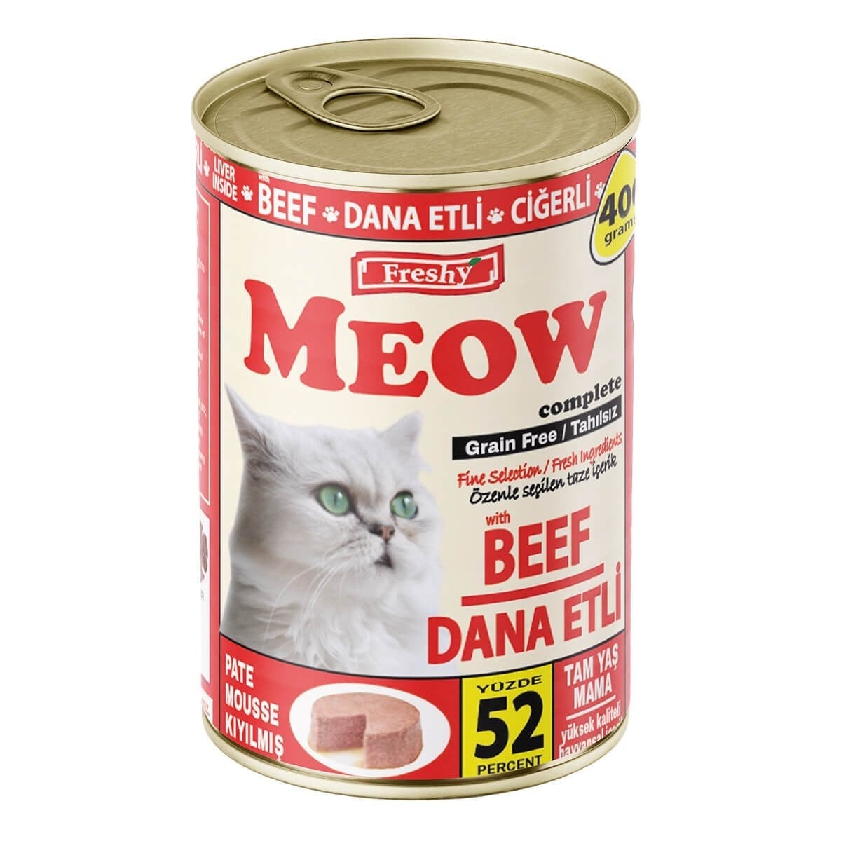 Freshy Meow Dana Etli Pate Tahılsız Kedi Konservesi 400 gr