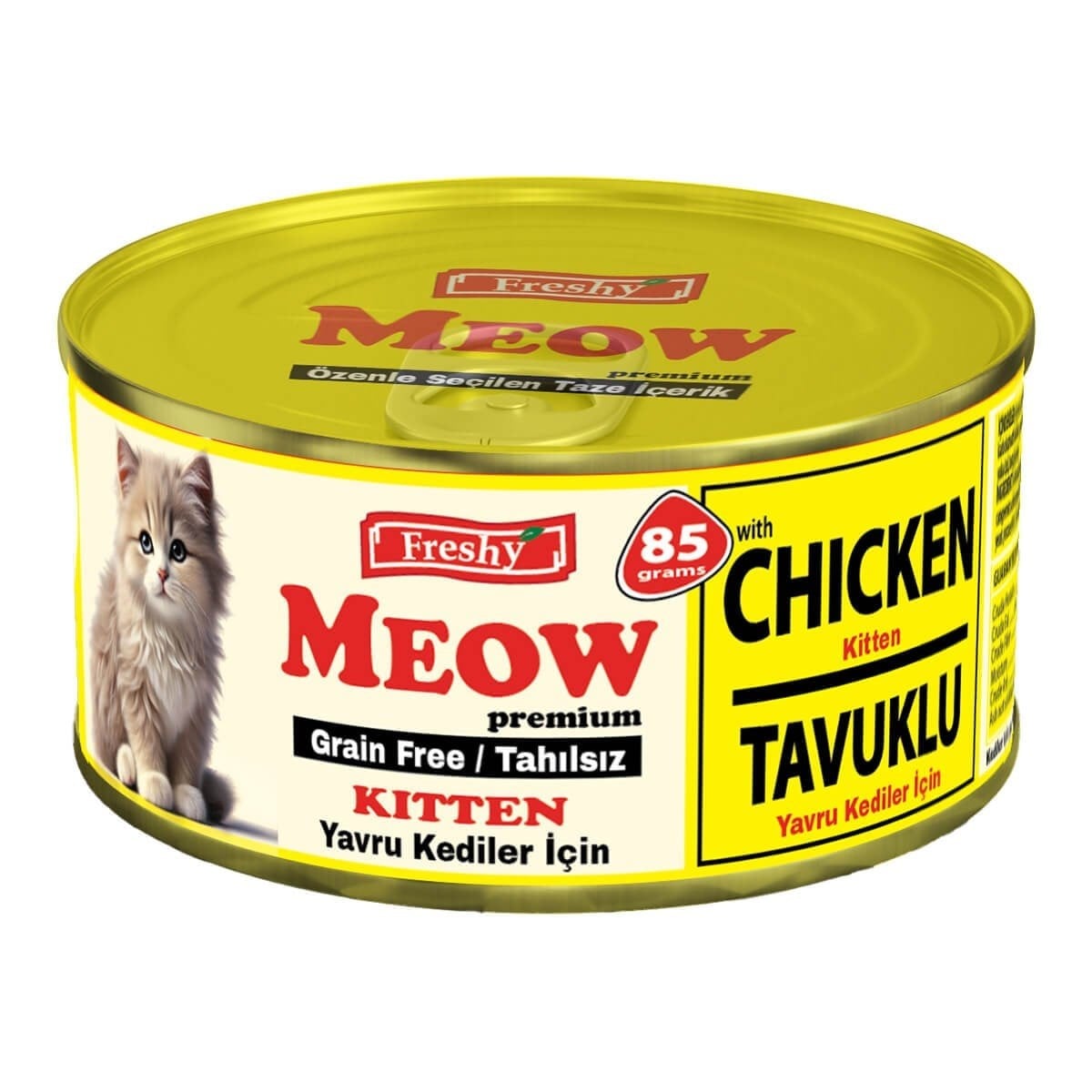 Freshy Meow Kitten Tavuklu Pate Tahılsız Yavru Kedi Konservesi 85gr