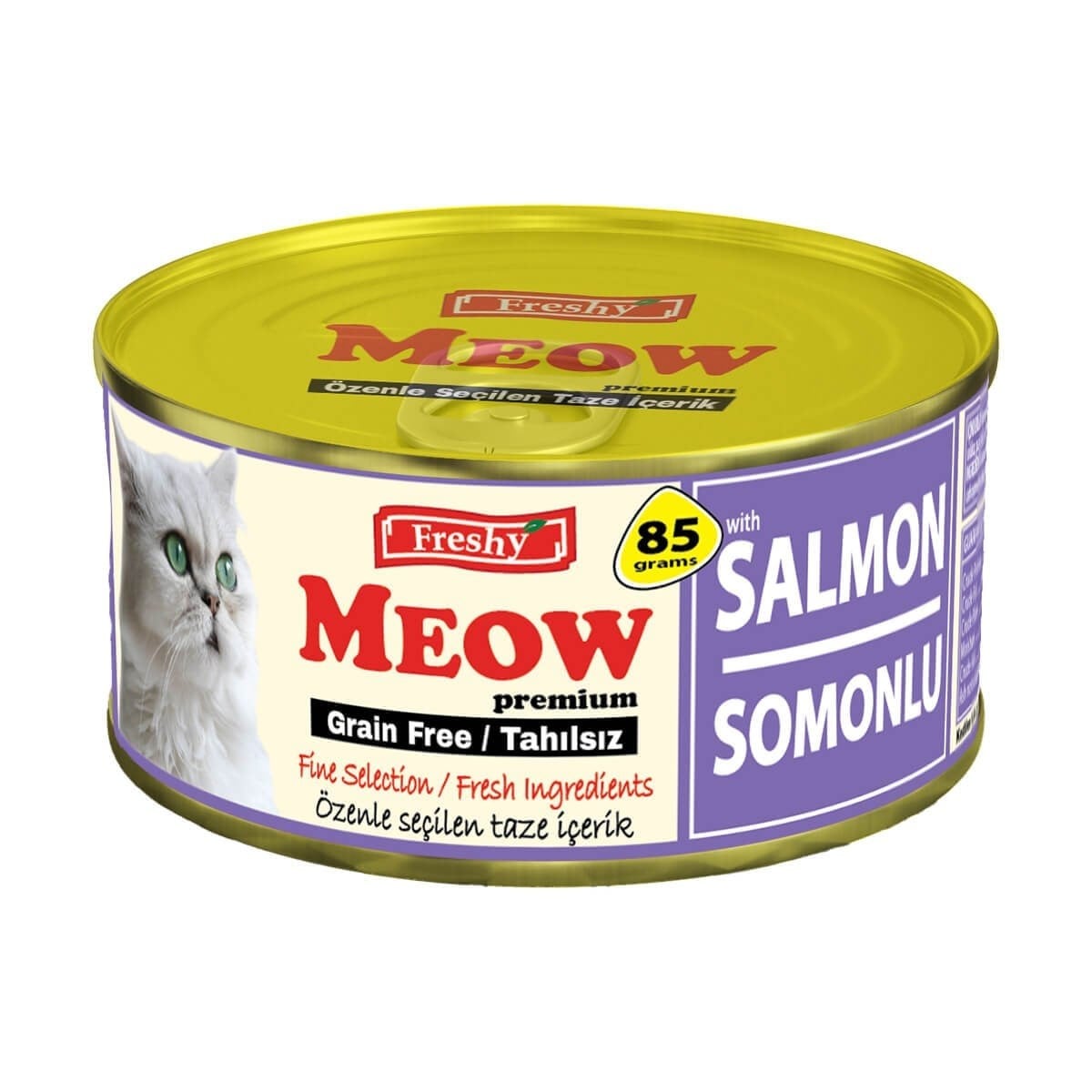 Freshy Meow Somonlu Pate Tahılsız Kedi Konservesi 85gr