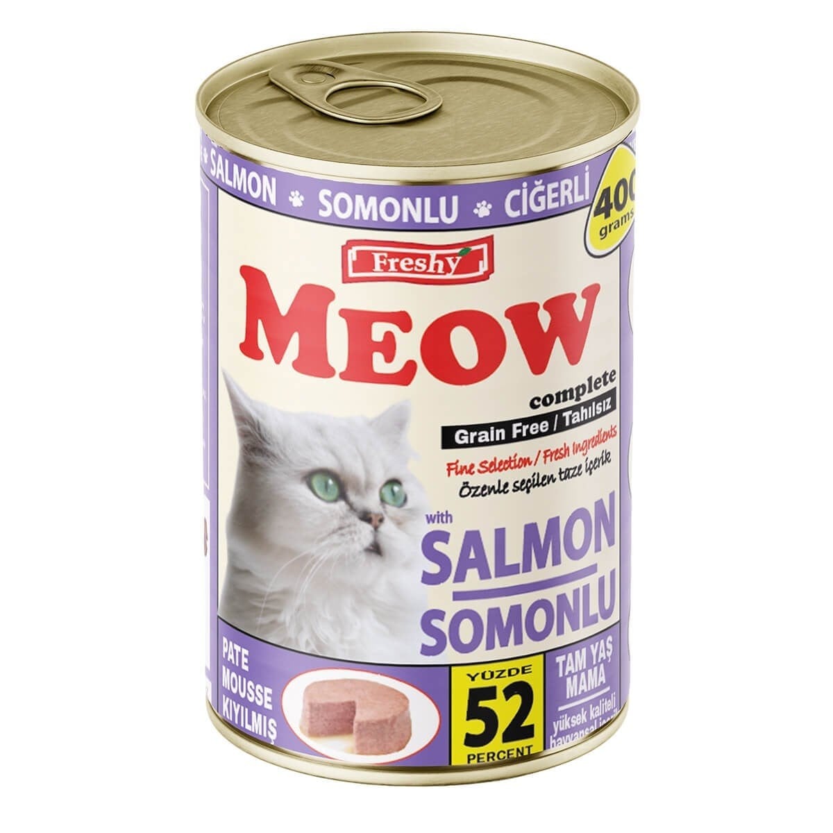 Freshy Meow Somonlu Pate Tahılsız Kedi Konservesi 400 gr