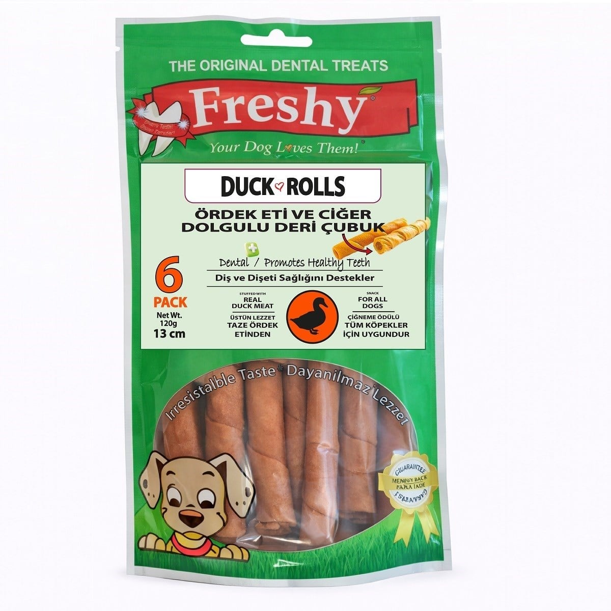 Freshy Ördekli Etli Ciğer Dolgulu Köpek Ödülü 120 Gr