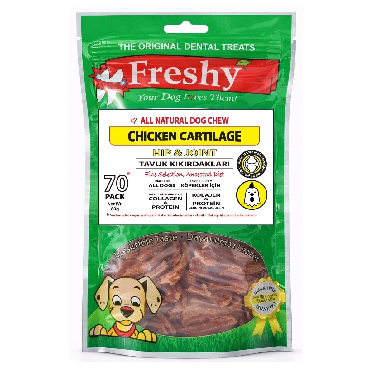 Freshy Tavuk Kıkırdağı Köpek Ödülü 80 Gr