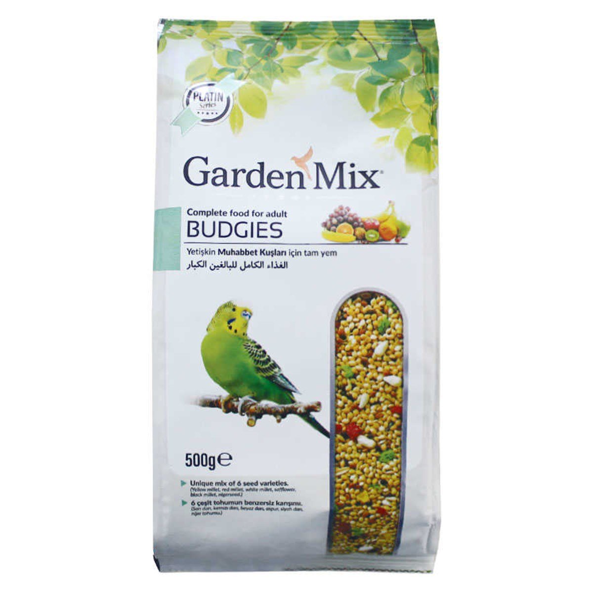 Gardenmix Super Premium Meyveli Vitaminli Muhabbet Kuşu Yemi 500Gr