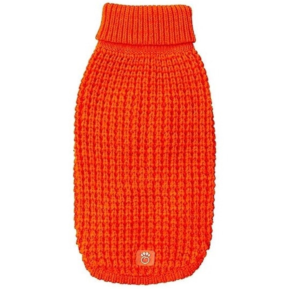 GF PET - Kalın Örme Boğazlı  Köpek Kazağı Turuncu XS
