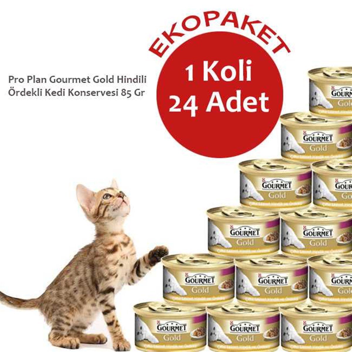 Gourmet Gold Hindili Ördekli Kedi Konservesi 85 Gr -  24 Al 20 Öde
