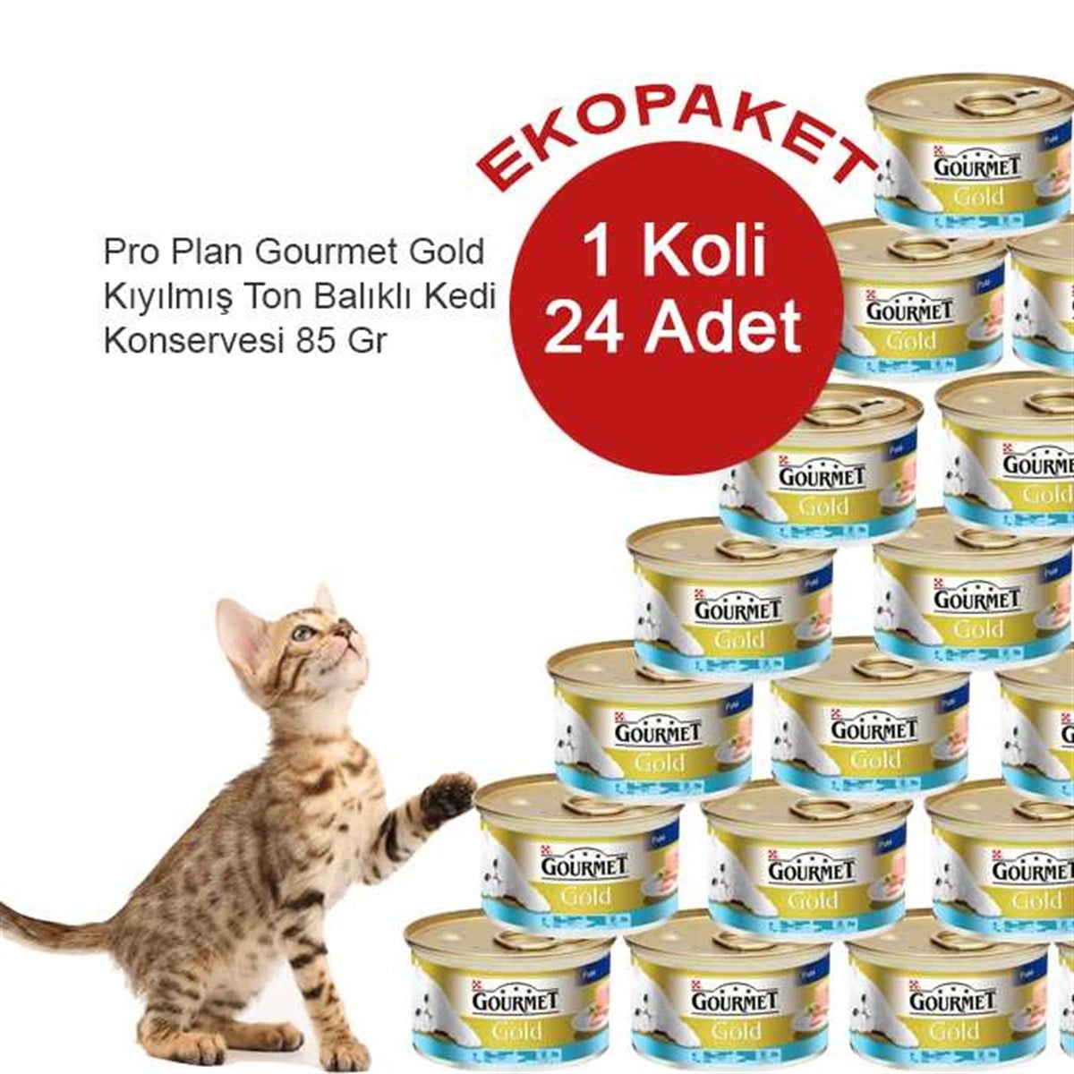 Gourmet Gold Kıyılmış Ton Balıklı Kedi Konservesi 85 Gr -  24 Al 20 Öd