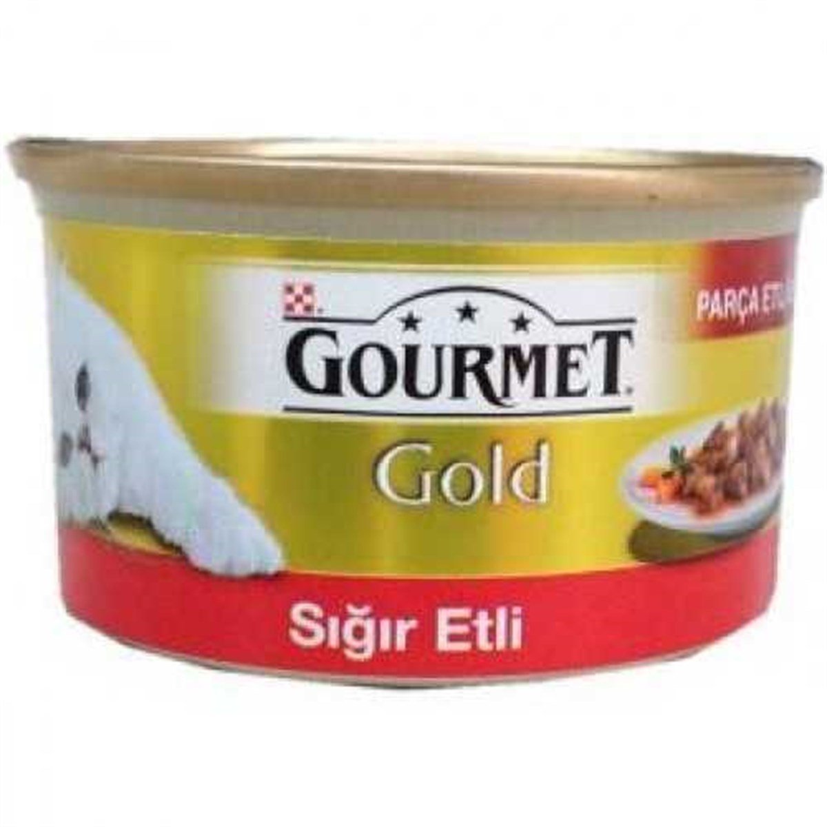 Gourmet Gold Parça Etli Soslu Sığır Etli Kedi Konservesi 24 Al 20 Öde