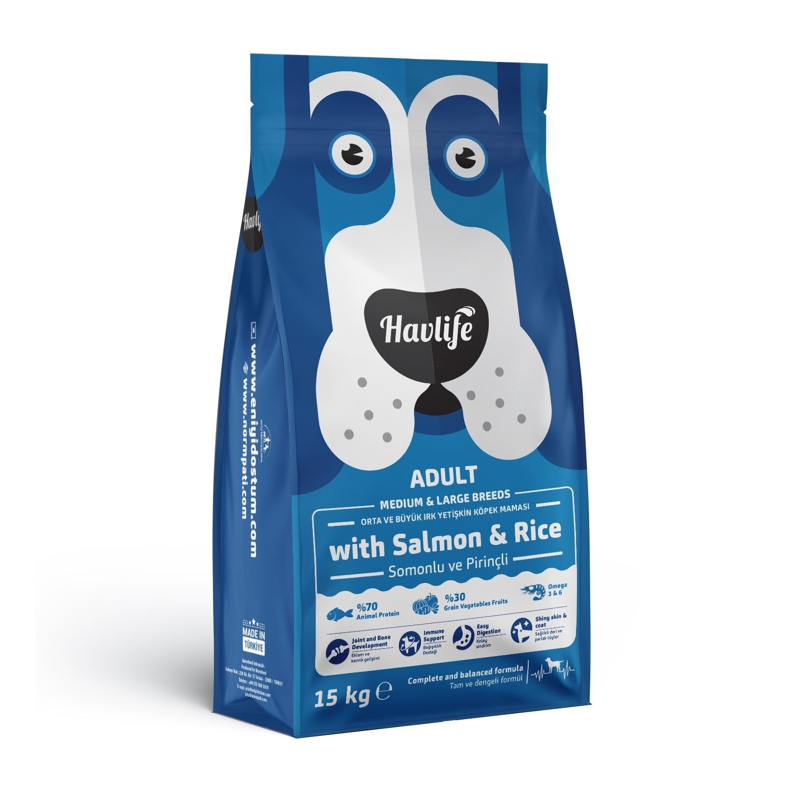 Havlife Somonlu Medium & Large Yetişkin Köpek Maması 15 Kg
