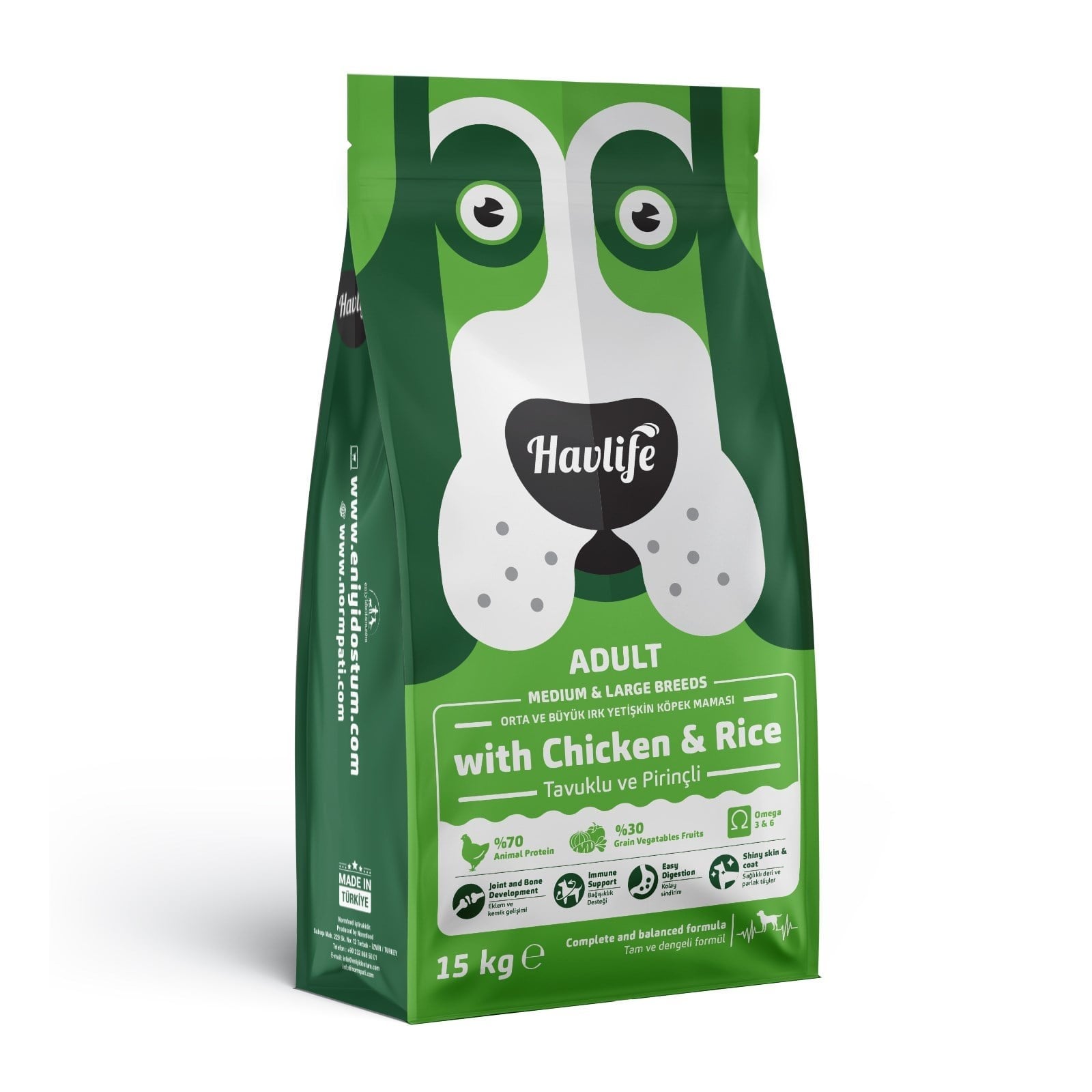 Havlife Tavuklu Medium & Large Yetişkin Köpek Maması 15 Kg