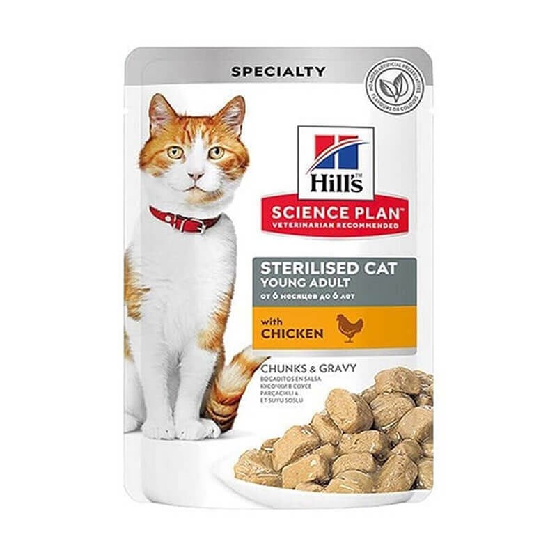 Hills Chunks & Gravy Tavuklu Kısırlaştırılmış Kedi Konservesi 85 Gr
