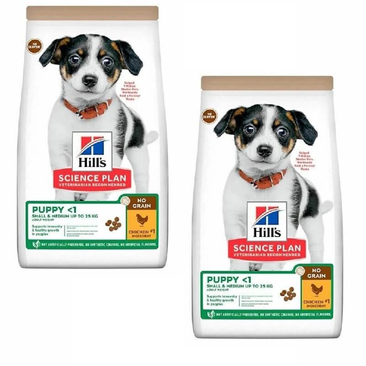 Hills Small Mini Tavuklu Yavru Köpek Başlangıç Seti 300+300 Gr