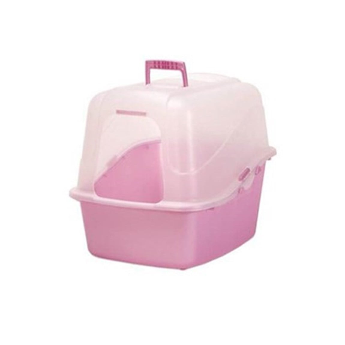Hood Set Kapalı Kedi Tuvaleti KAPISIZ Pembe