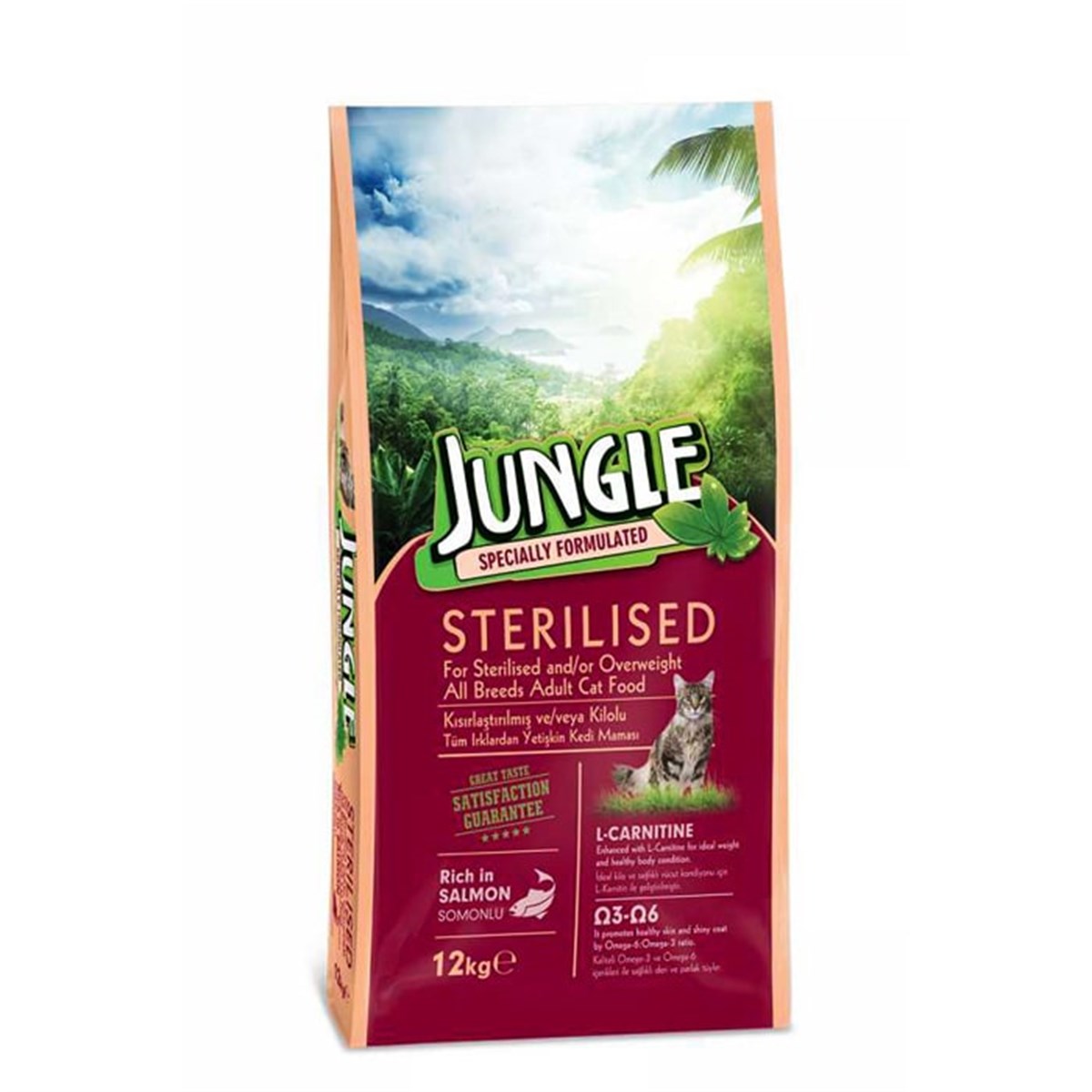 Jungle Sterilised Somonlu Kısır Kedi Maması 12 kg