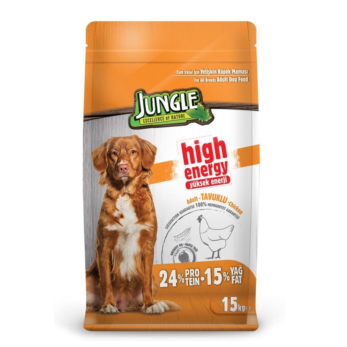 Jungle Tavuklu Yetişkin Köpek Maması 15 kg