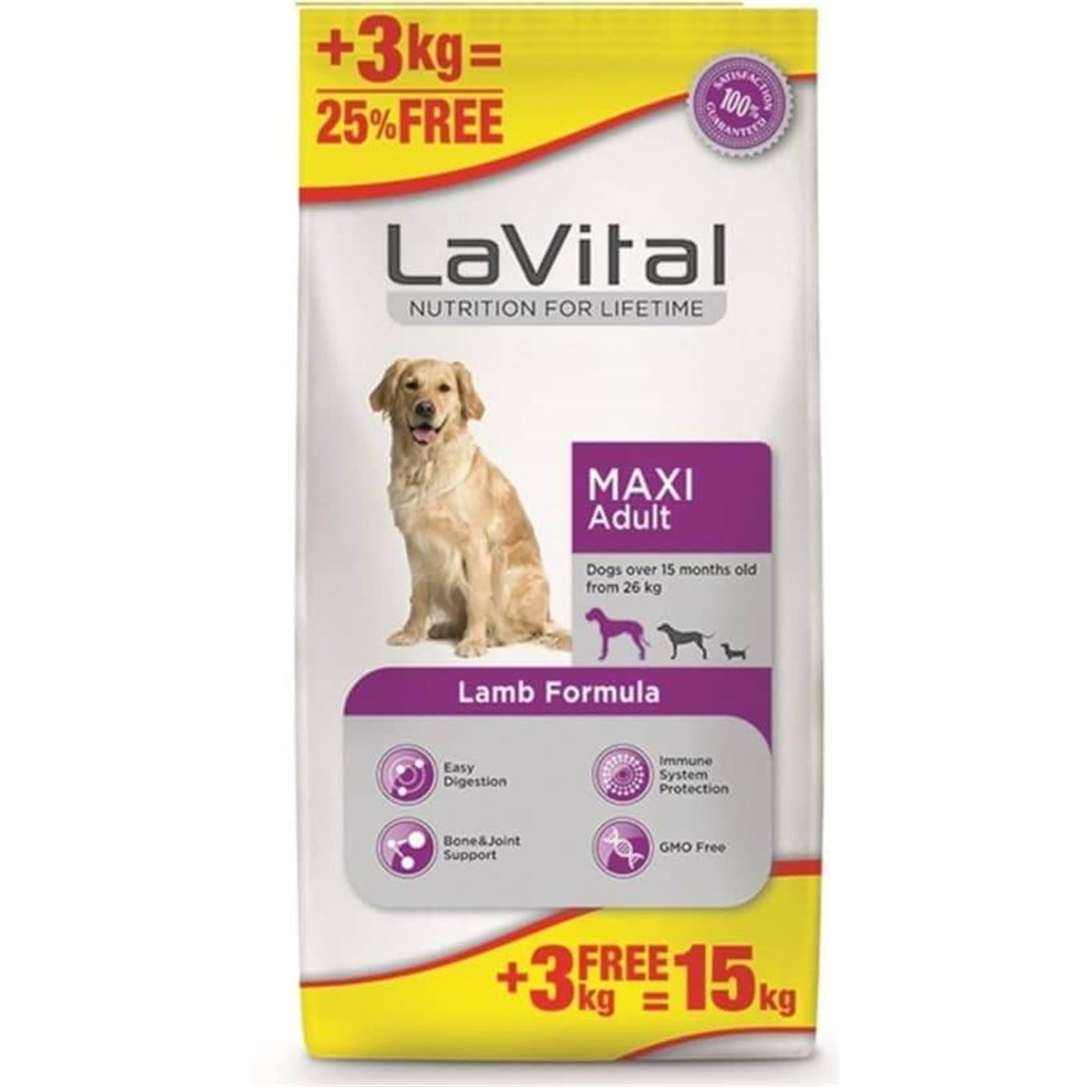 La Vital Kuzulu Maxi Adult Köpek Maması 12+3 Kg