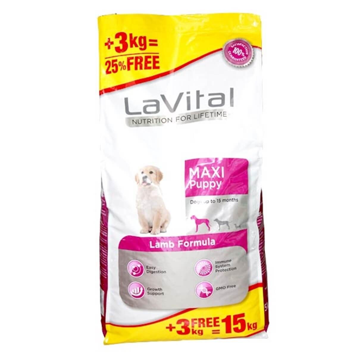 La Vital Kuzulu Maxi Puppy Köpek Maması 12+3 Kg