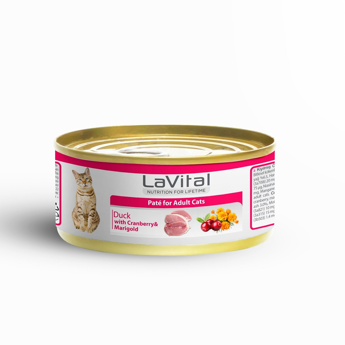 Lavital Ördekli Kızılcık ve Kadife Yetişkin Kedi Konservesi 85GR