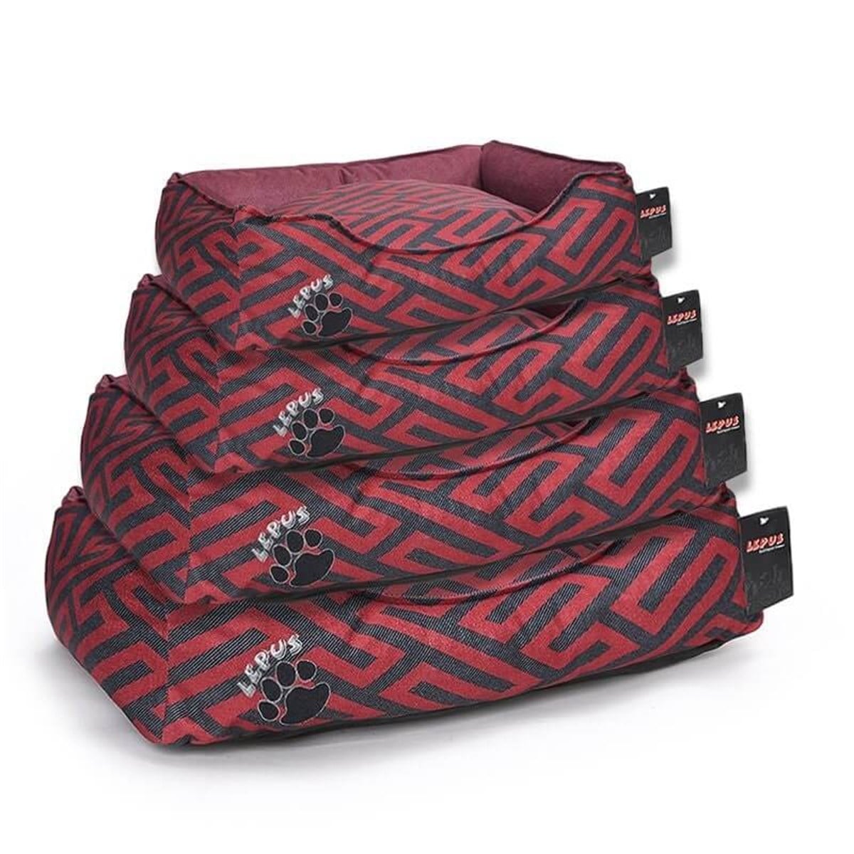 Lepus New Premium Köpek Yatağı Bordo Small
