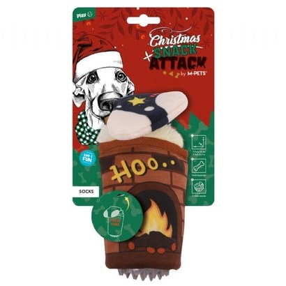 M-Pets Chirstmas Dog Toy Socks Köpek Oyuncağı 12 Cm