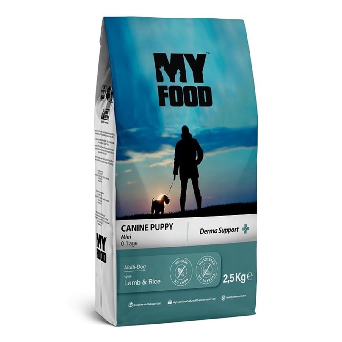 My Food Kuzulu Yavru Küçük Irk Köpek Maması Derma Support 2,5 Kg