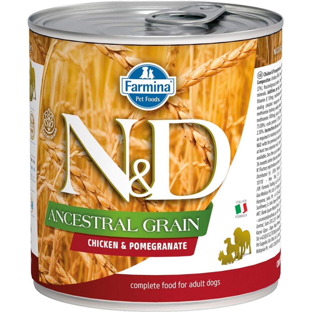 N&D Düşük Tahıllı Tavuk & Narlı Köpek Konserve Maması 285 GR