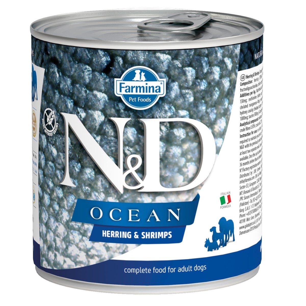 N&D Ocean Ringa Balıklı Karidesli Köpek Konservesi 285 GR