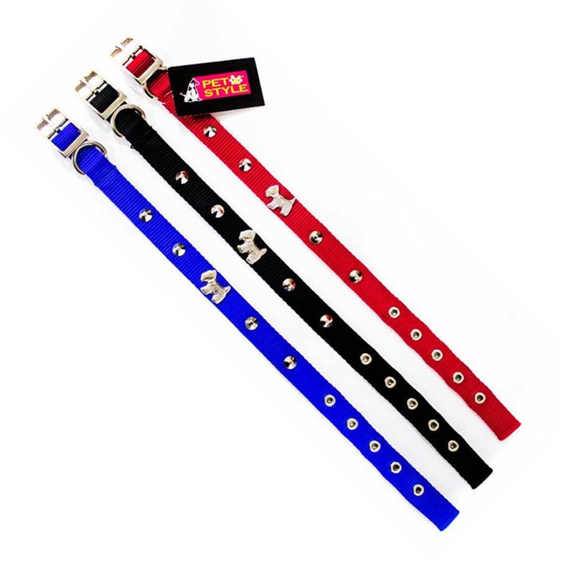 Pet Style Metal İşlemeli Boyun Tasması 28-38 Cm Siyah