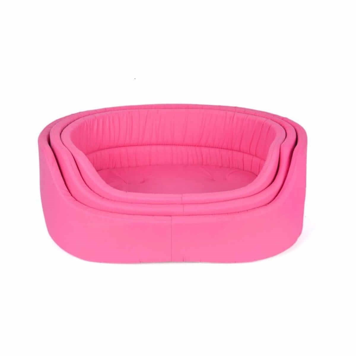 Petprety Kumaş Kedi Köpek Oval Yatağı Pembe No:2