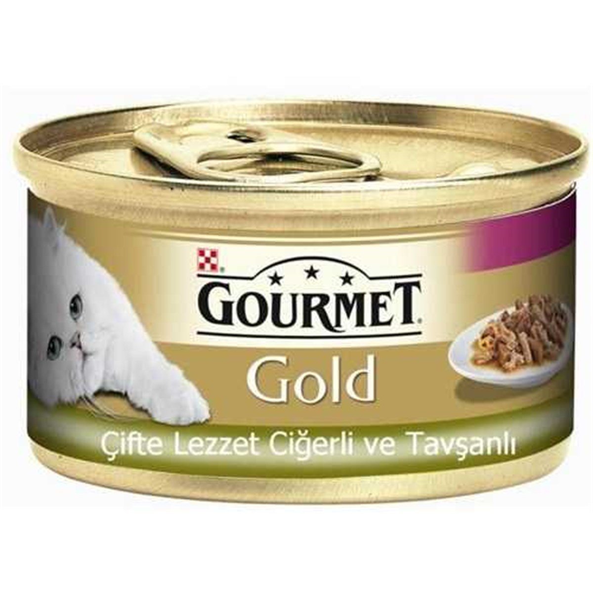 Pro Plan Gourmet Gold Ciğerli Tavşanlı Kedi Konservesi 85 Gr