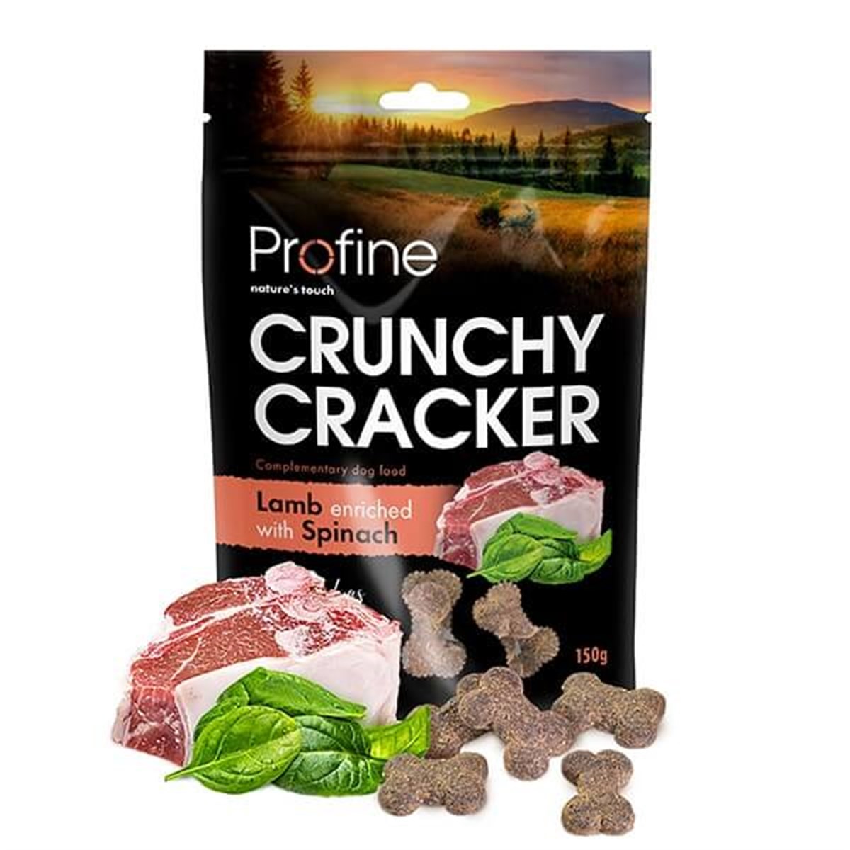 Profine Crunchy Cracker Kuzulu Ispanaklı Köpek Krakeri 150gr