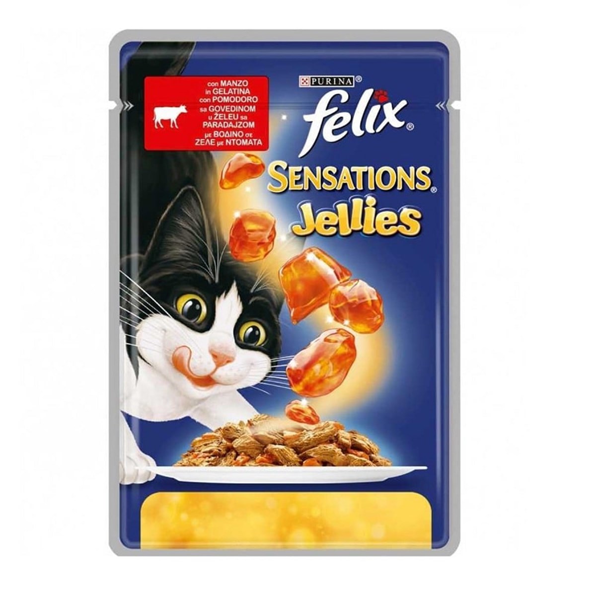 Purina Felix Çifte Lezzet Sığır Etli Domatesli Kedi Konservesi 100 Gr