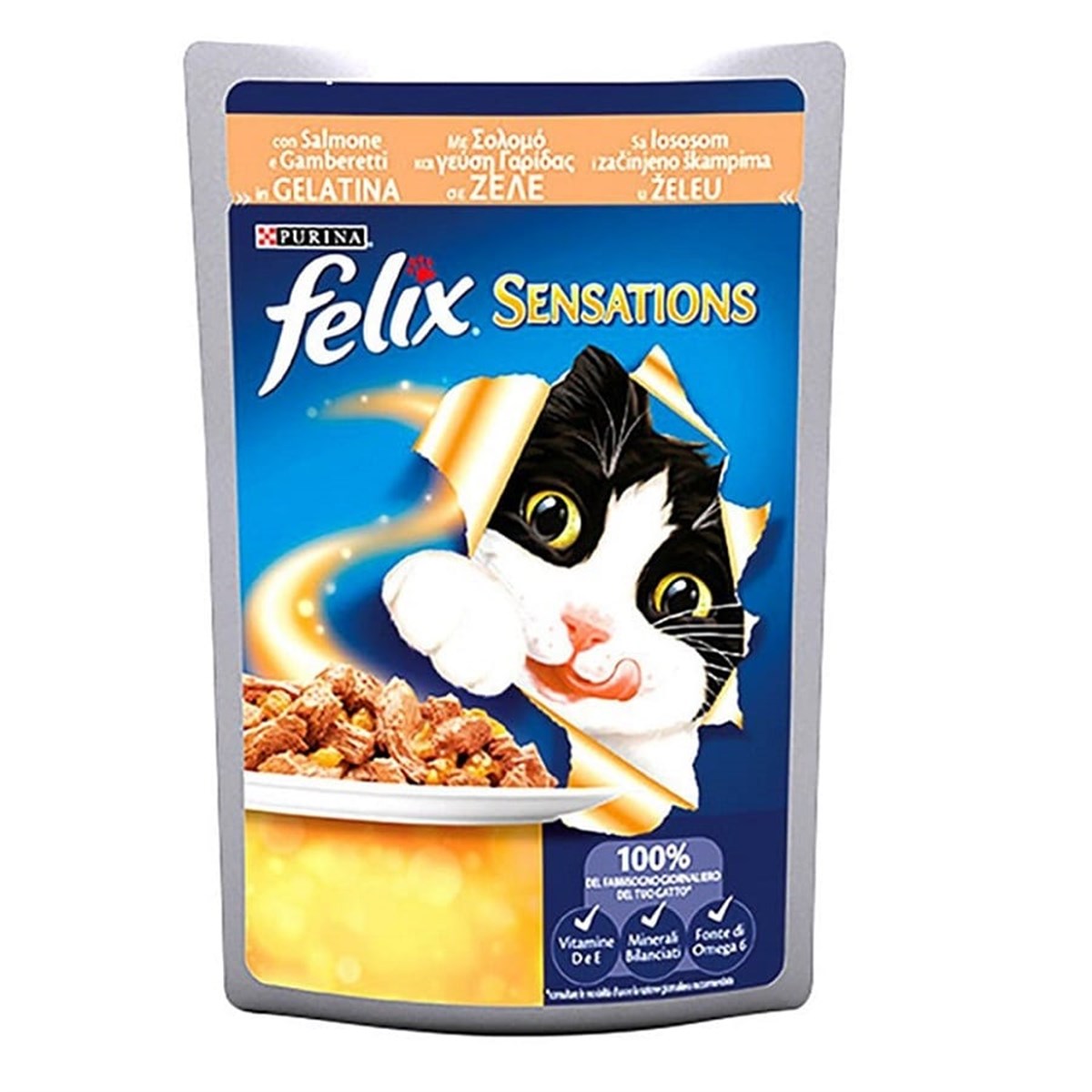 Purina Felix Çifte Lezzet Somonlu Karidesli Kedi Konservesi 100 Gr