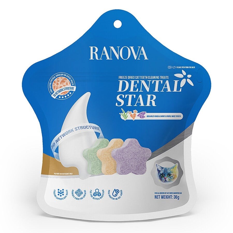 Ranova Dondurularak Kurutulmuş Karışık Dental Kedi Ödülü 36 gr
