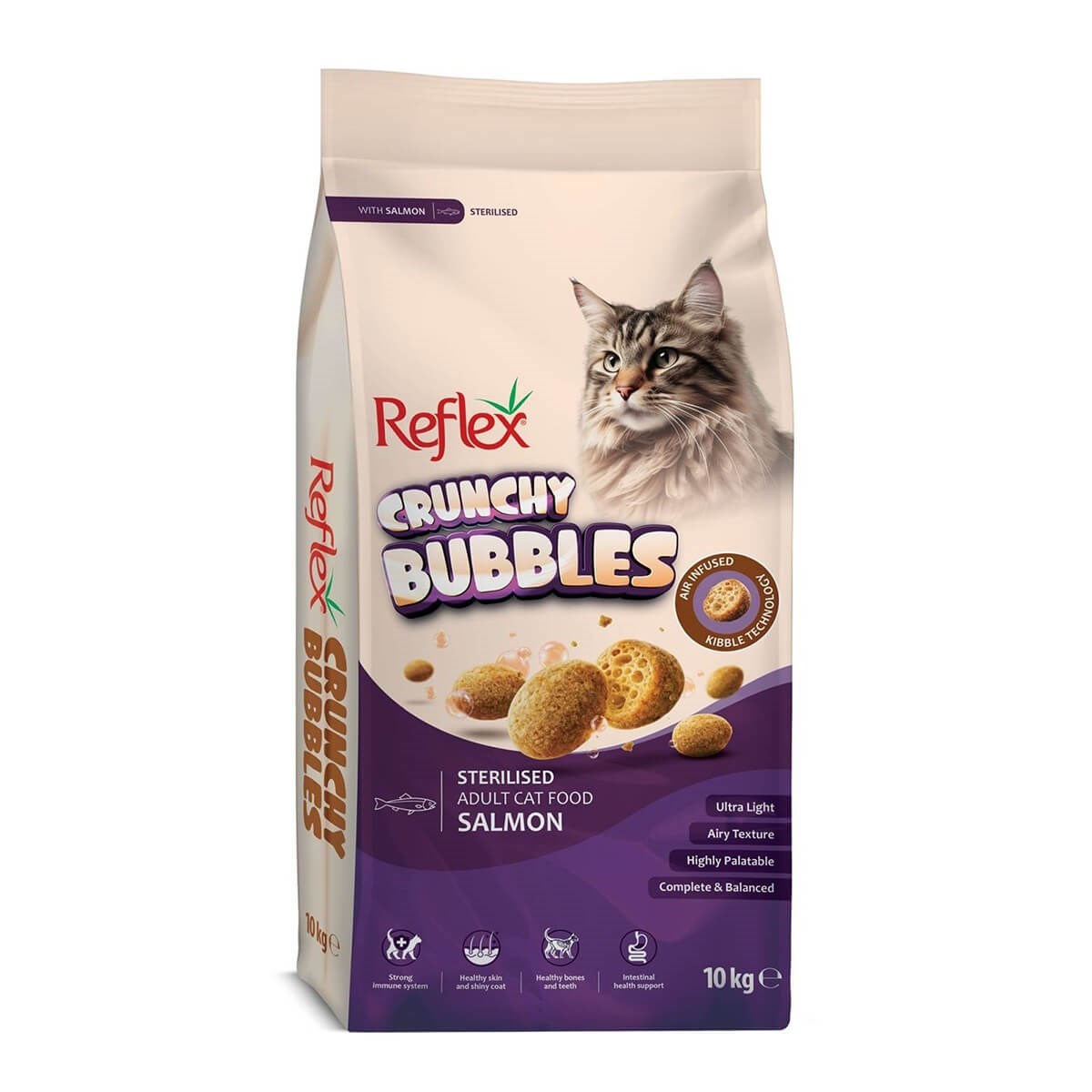 Reflex Crunchy Bubbles Somonlu Kısır Kedi Maması 10 Kg