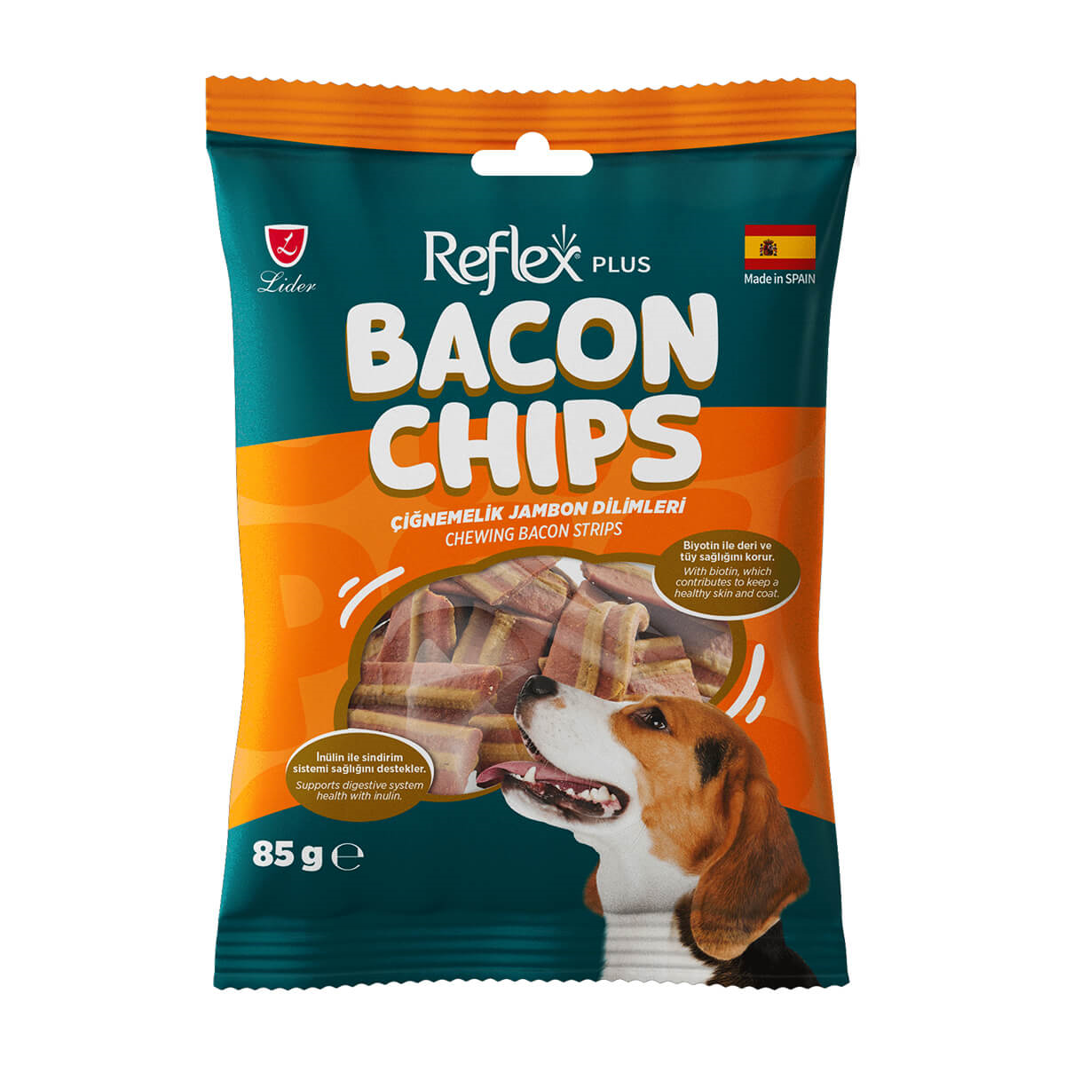 Reflex Plus Bacon Chips Jambonlu Dilim Köpek Ödül Maması 85 Gr