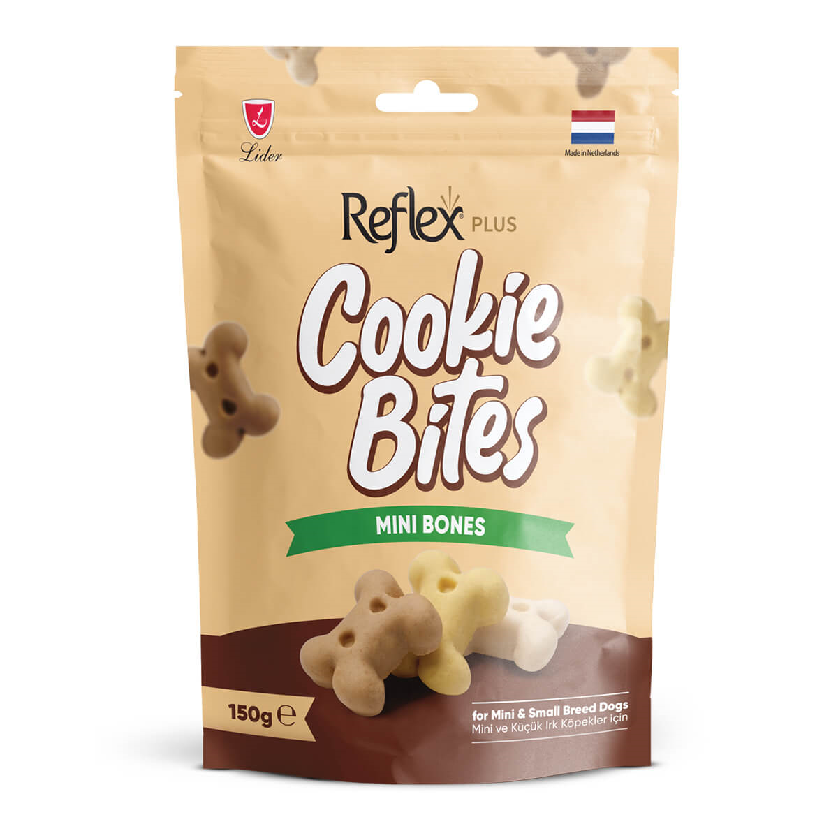 Reflex Plus Cookie Bites Mini Bones Küçük Irk Yetişkin Köpek Ödül Maması 150 Gr