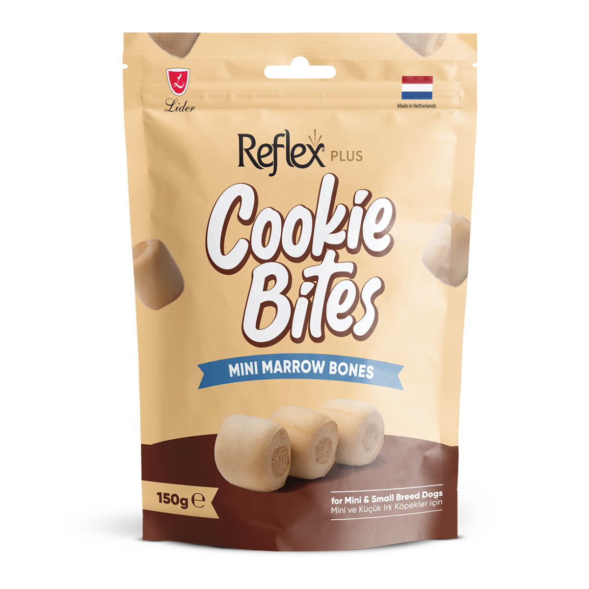 Reflex Plus Cookie Bites Mini Marrow Mini ve Küçük Irk Yetişkin Köpek Ödül Maması 150 Gr