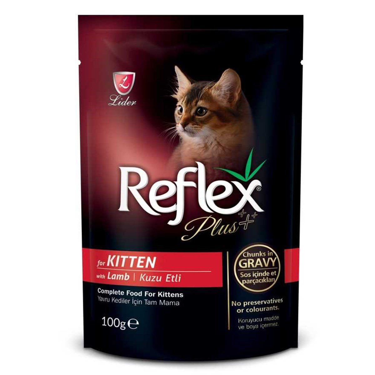 Reflex Plus Kuzu Etli Pounch Yavru Kedi Konservesi 100 Gr