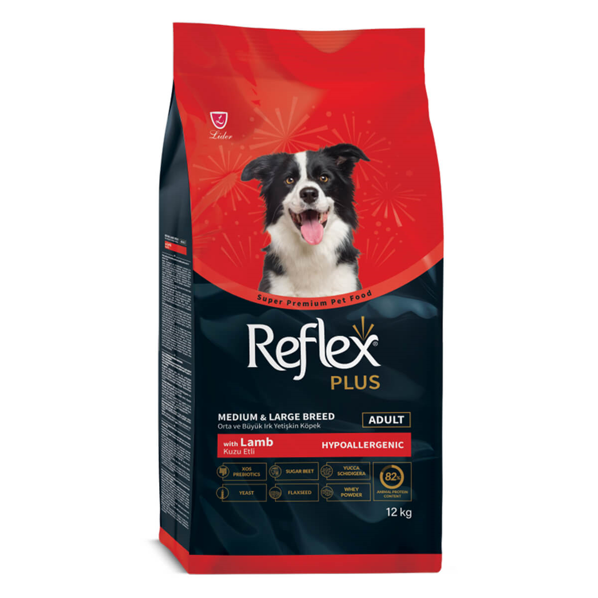 Reflex Plus Orta ve Büyük Irk Kuzu Etli Yetişkin Köpek Maması 12 Kg