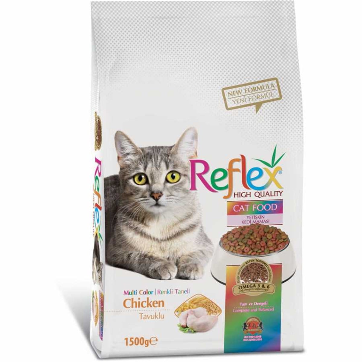 Reflex Renkli Taneli Yetişkin Kedi Maması 3 kg