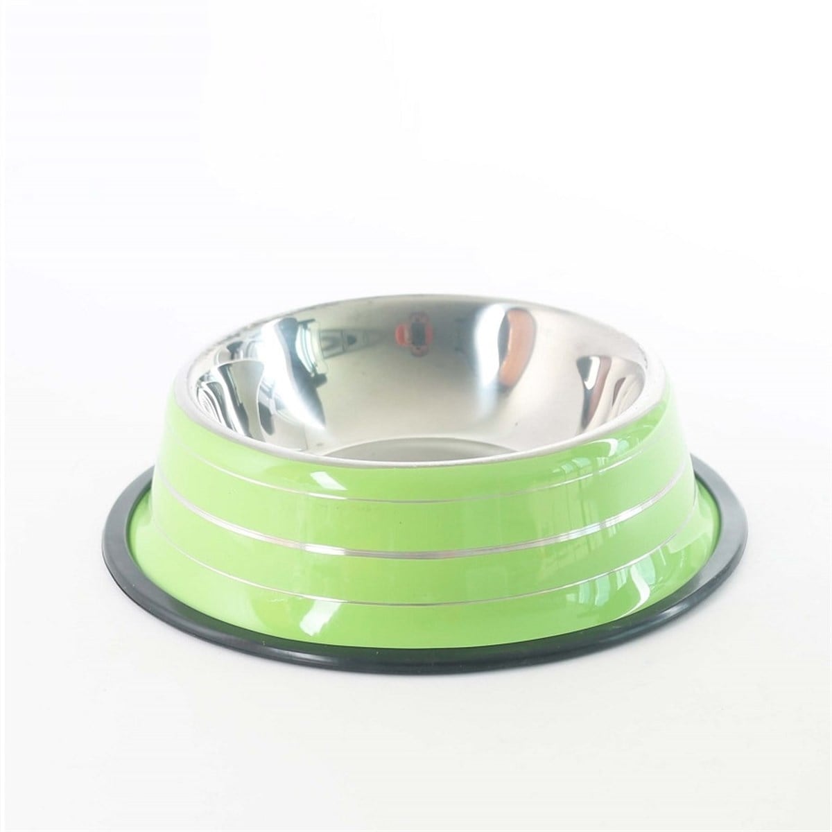 Renkli Baskılı Çelik Mama Kabı 18 Cm - 16 Oz Yeşil