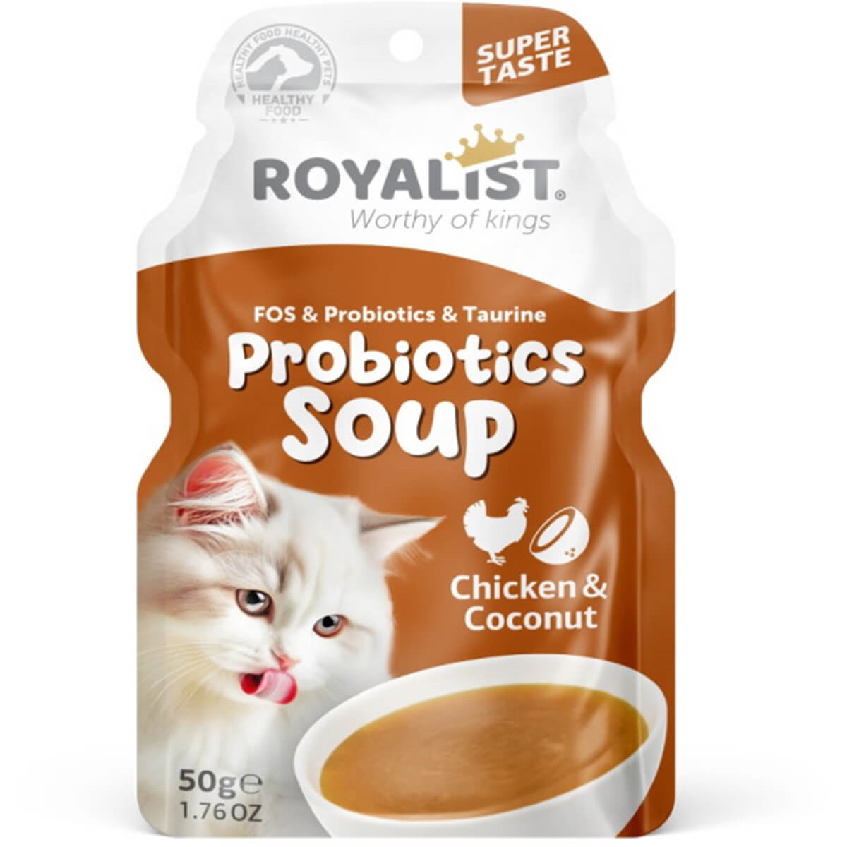 Royalist Cat Probiotics Soup Chicken & Coconut Kedi Çorbası 50 Gr
