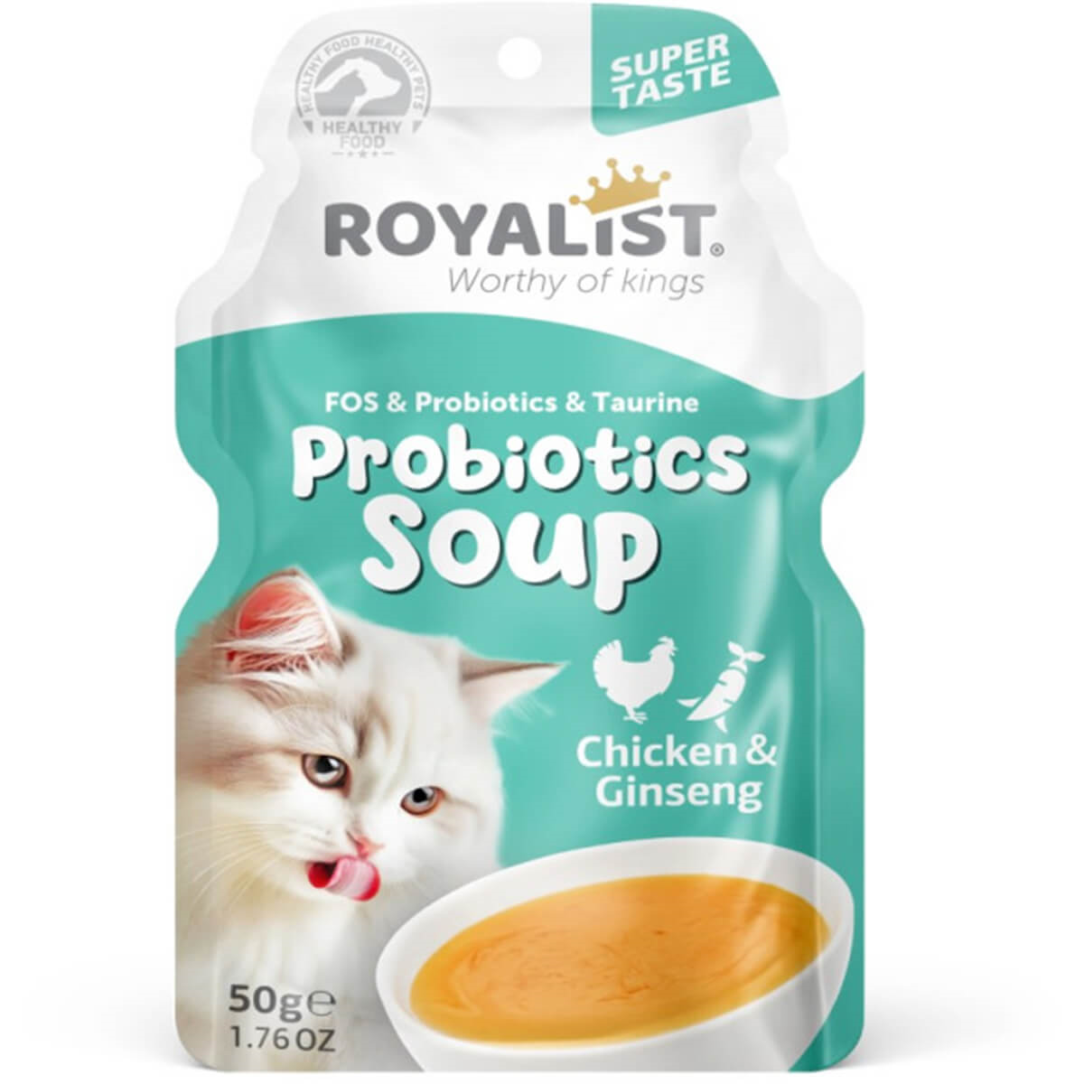 Royalist Cat Probiotics Soup Chicken & Ginseng Kedi Çorbası 50 Gr