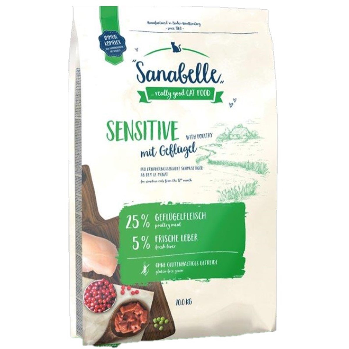Sanabelle Sensitive With Fresh Poultry Hassas Tüylü Kedi Maması 10 Kg