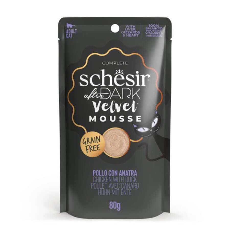 Schesir After Dark Tavuk ile Ördek Mus Yetişkin Kedi Pouch 80gr