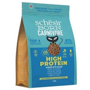 Schesir Born Carnivore Somonlu ve Ringa Balıklı Yetişkin Kedi Maması 1,25kg