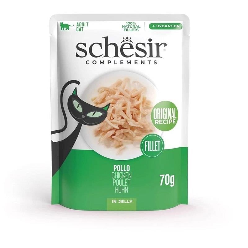 Schesir Jelly Tavuk Filetolu Jöle İçinde Yetişkin Kedi Pouch 70 Gr