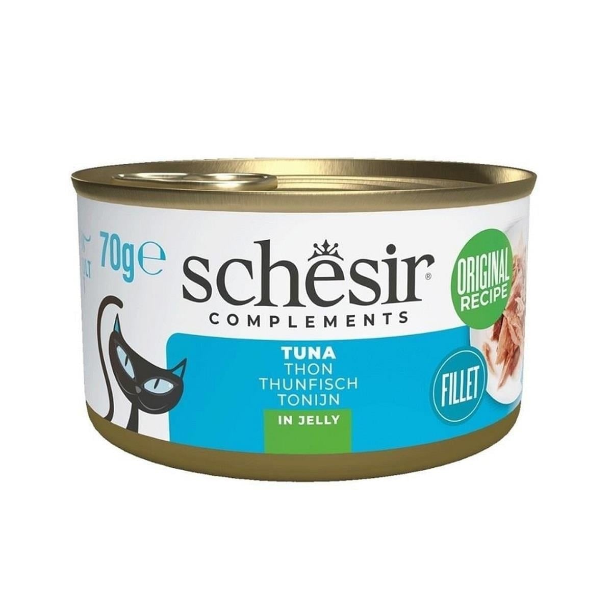 Schesir Jöle İçinde Ton Balıklı Yetişkin Kedi Konservesi 70 Gr