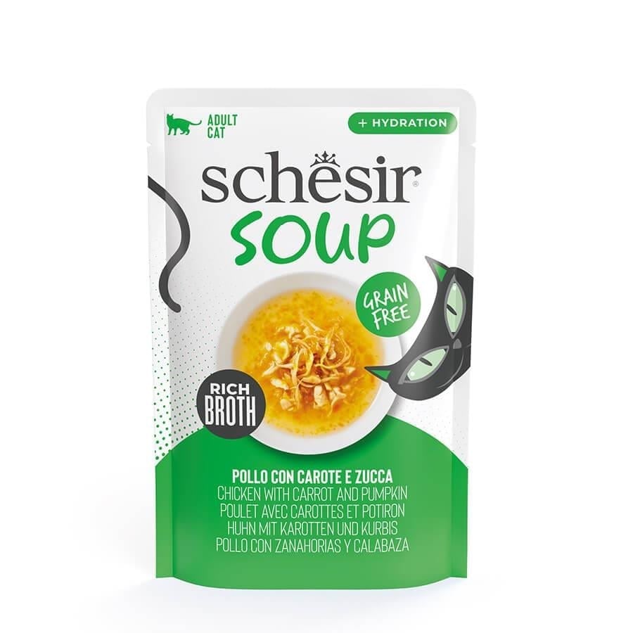 Schesir Soup Tavuk ile Bal Kabağı Yetişkin Kedi Çorbası Pouch 40 Gr